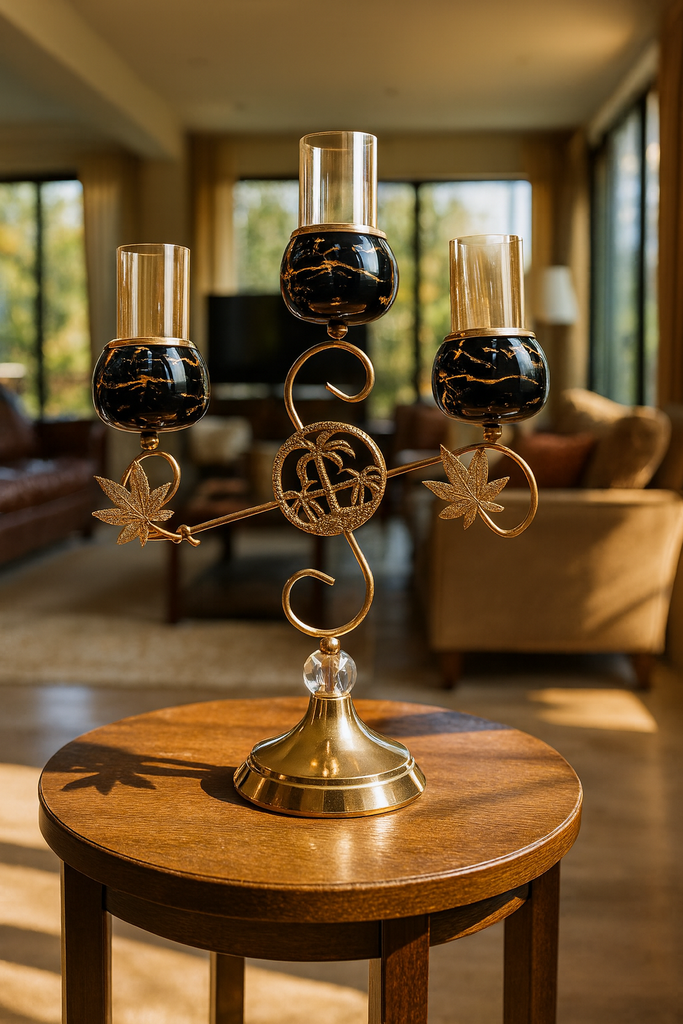 Crystal 3-Head Candle Holder