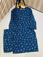 Floral Flutter – Butterfly Print Linen Dress (2pc Set)