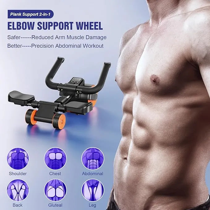 Abdomen Wheel with Mobile Holder – Build Core Strength, Balance & Stability