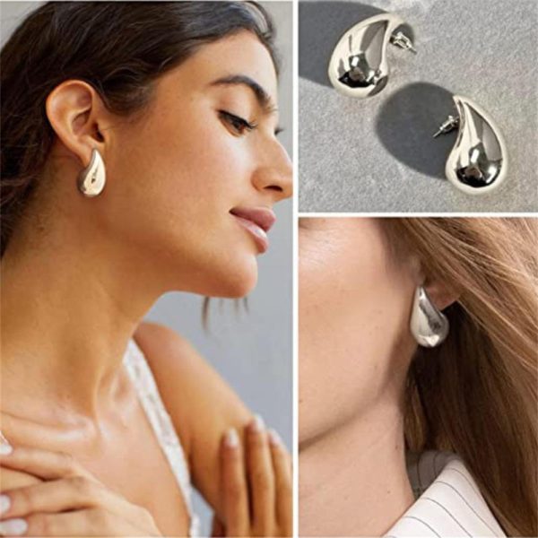 Chunky Dome Drop Earrings For Women-Luxery Earrings