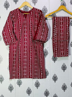 Cultural Chic – Chunri Style Linen Dress for Casual & Festive Wear (2Pc)