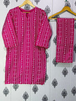 Cultural Chic – Chunri Style Linen Dress for Casual & Festive Wear (2Pc)