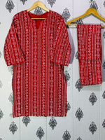 Cultural Chic – Chunri Style Linen Dress for Casual & Festive Wear (2Pc)