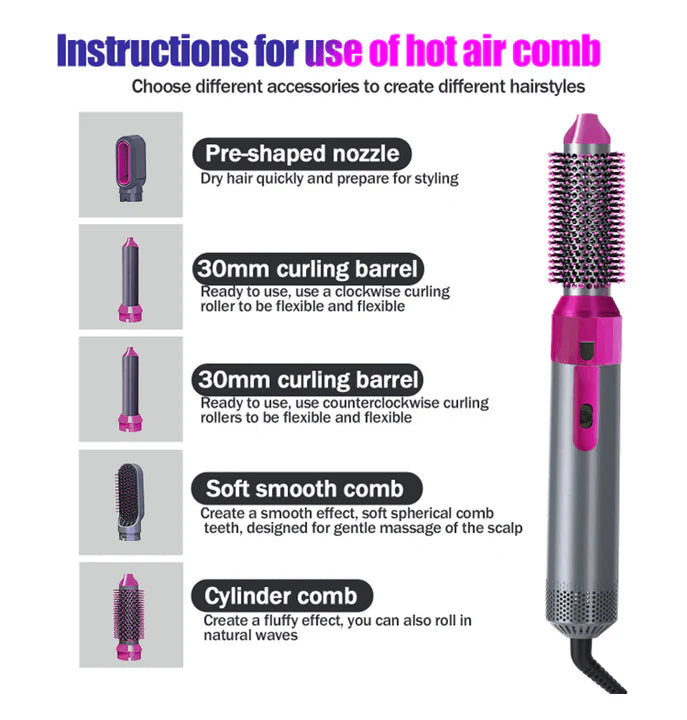 Premium Hot Air Brush (5-in-1)
