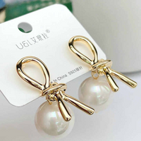 Knot Pearl Earrings Clip On Pearl| Earrings For Women Fashion | Luxury Look