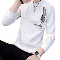 Men’s Stylish Leaf Print Full Sleeves T-shirt – Latest Designer Summer Collection