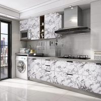 Self Adhesive White Marble Sheet Sticker For Kitchen, Cupboard, Wall – Anti Oil And Heat Resistant