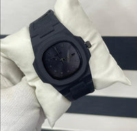 New Men Quartz Watch With Silicone Strap | Best Men Watch In Black Color with Box