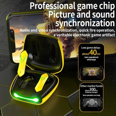 Wireless Gaming Earbuds – Low Latency, Deep Bass & LED Power Display